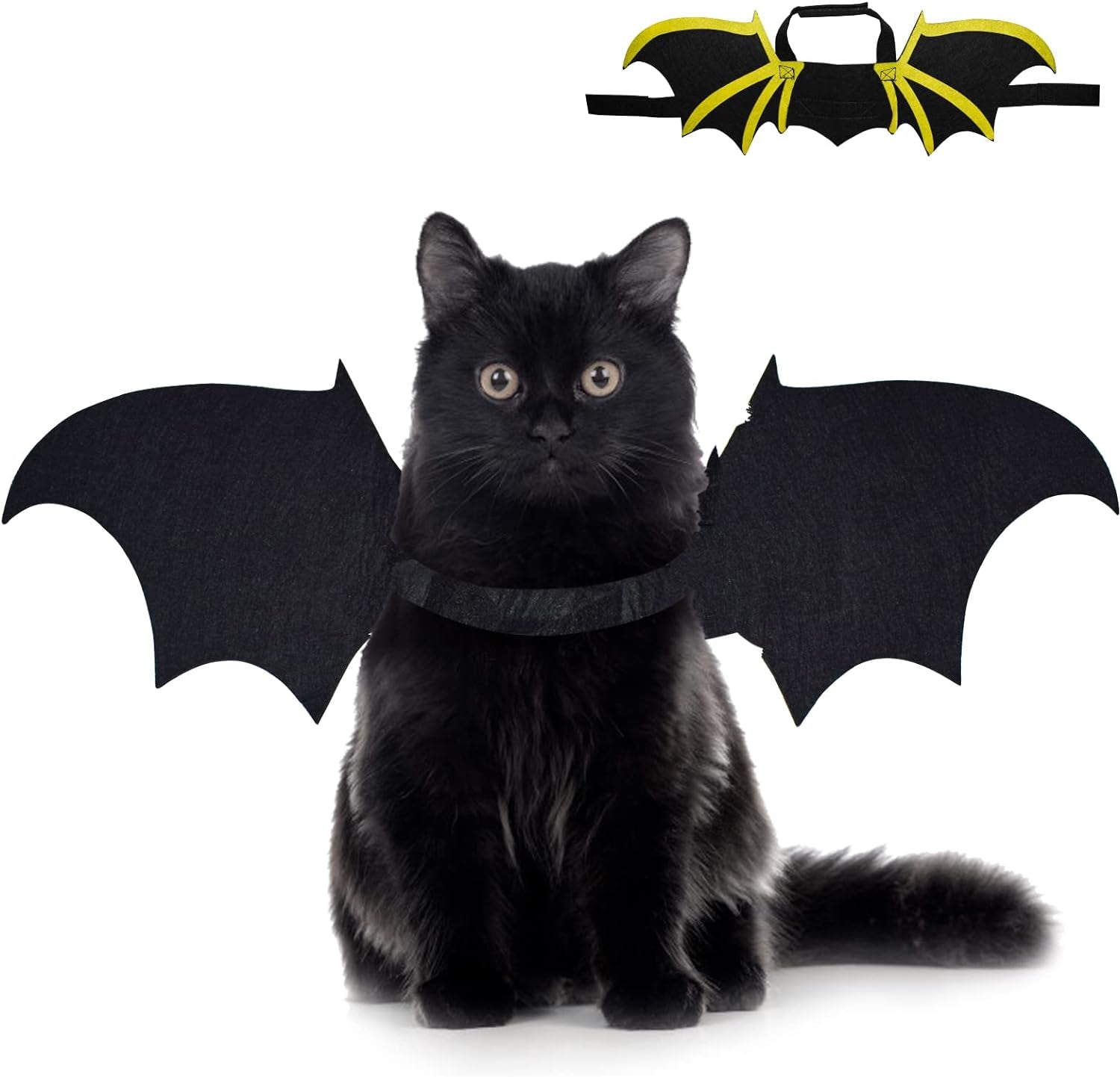 Halloween Pet Cat Costume, Bat Wings Pet Costumes Pet Apparel Cute Kitten Puppy Dress up Accessories Party Cosplay Decoration for Cats Dogs Gift